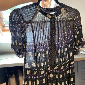 Free People cotton midi dress XS